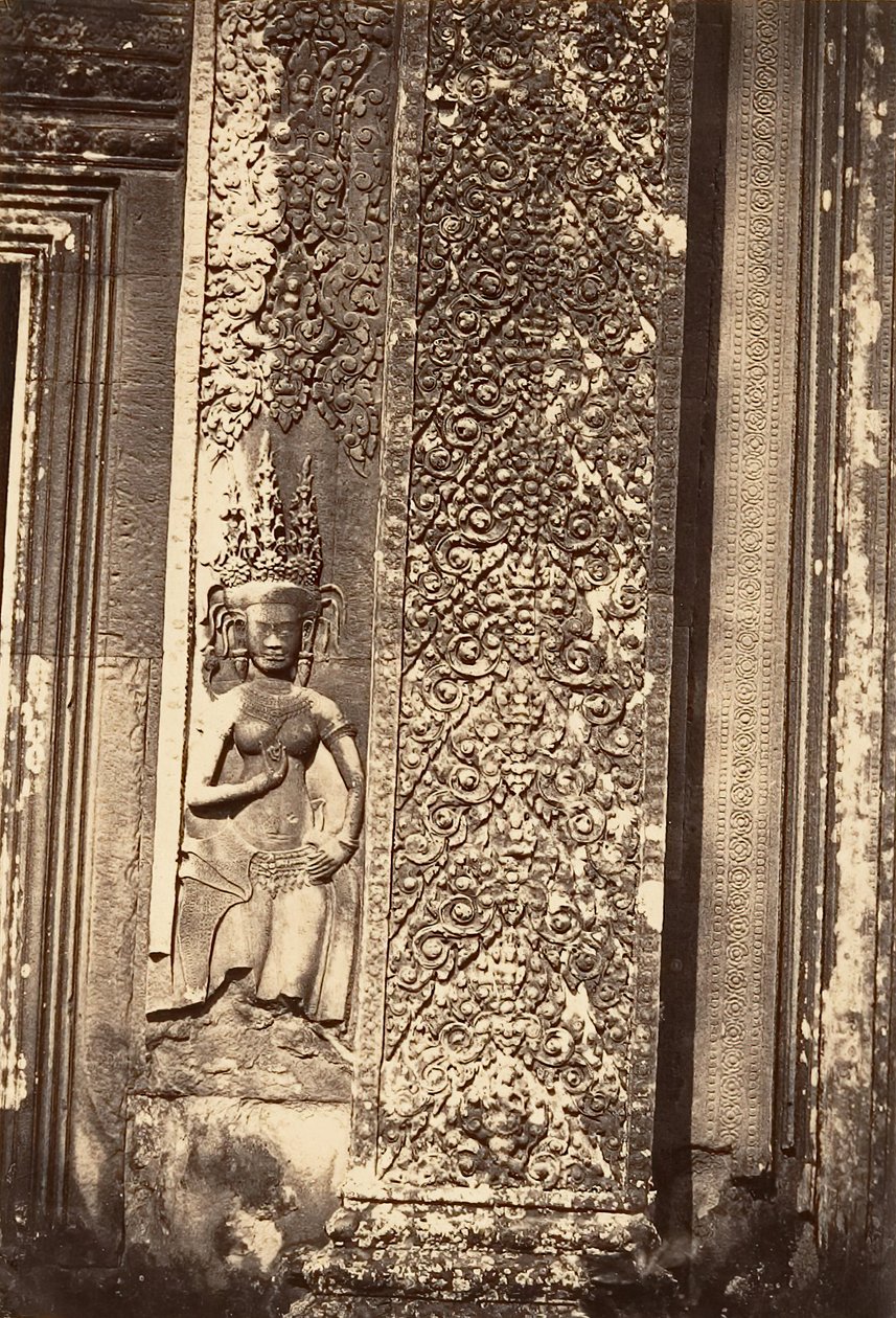 Dekorative detaljer af den store pagode, 1866. af Emile Gsell