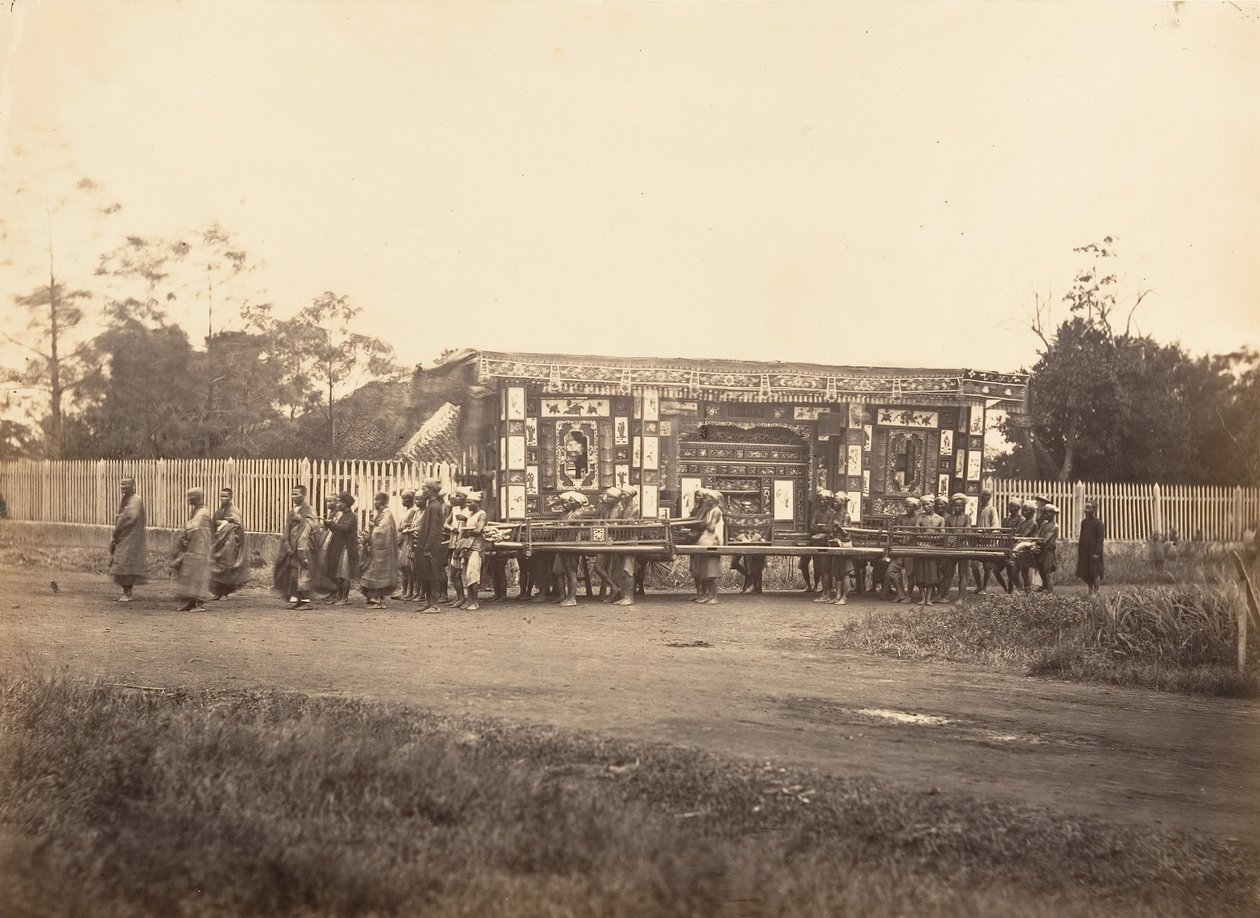 Begravelse, Cochinchina, 1866. af Emile Gsell