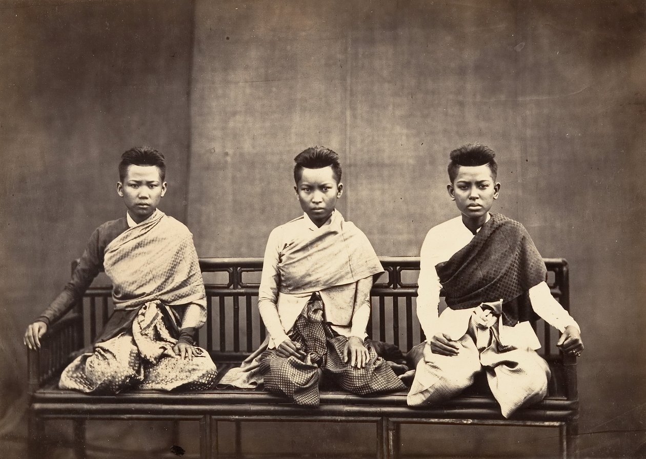 Prins Phra-Kéo-Phas hustruer, 1866. af Emile Gsell