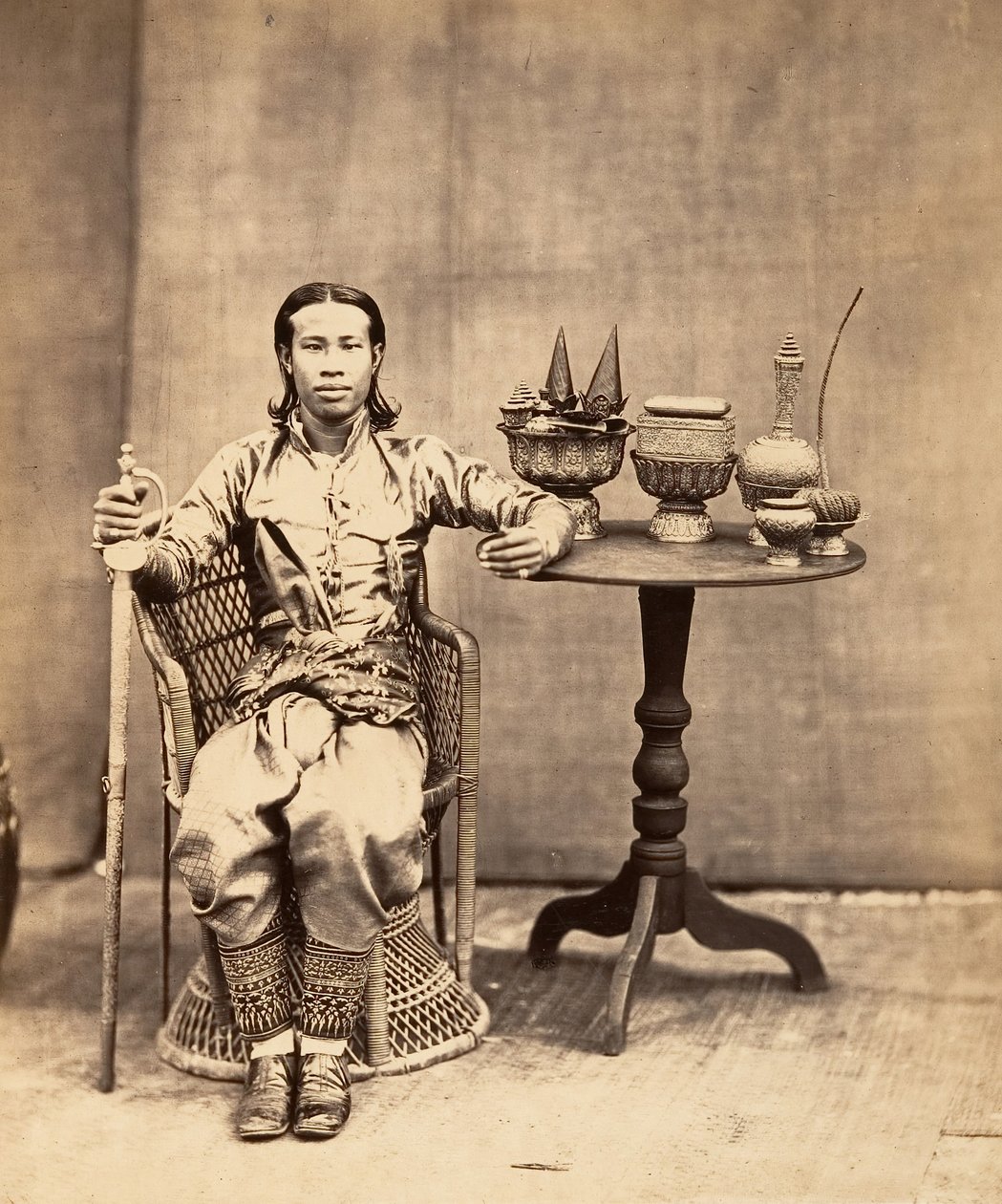 Phra-Kéo-Pha, kongens bror, 1866. af Emile Gsell