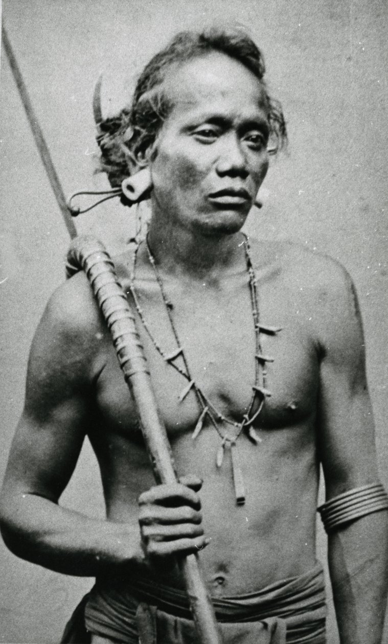 Vietnamesisk eller cambodjansk stammehøvding, ca.1870
