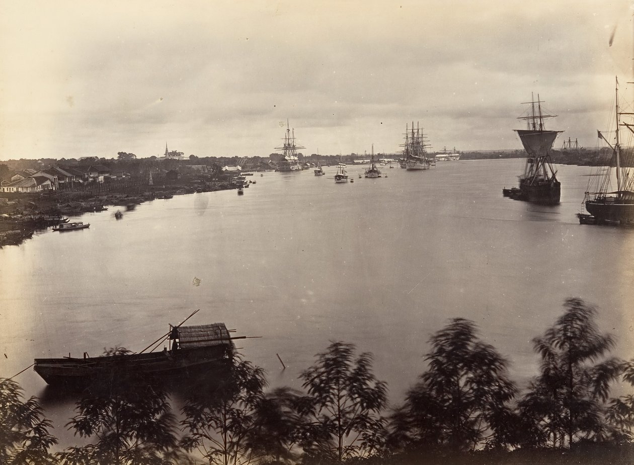 Udsigt over Saigon ark nr. 3, 1866. af Emile Gsell