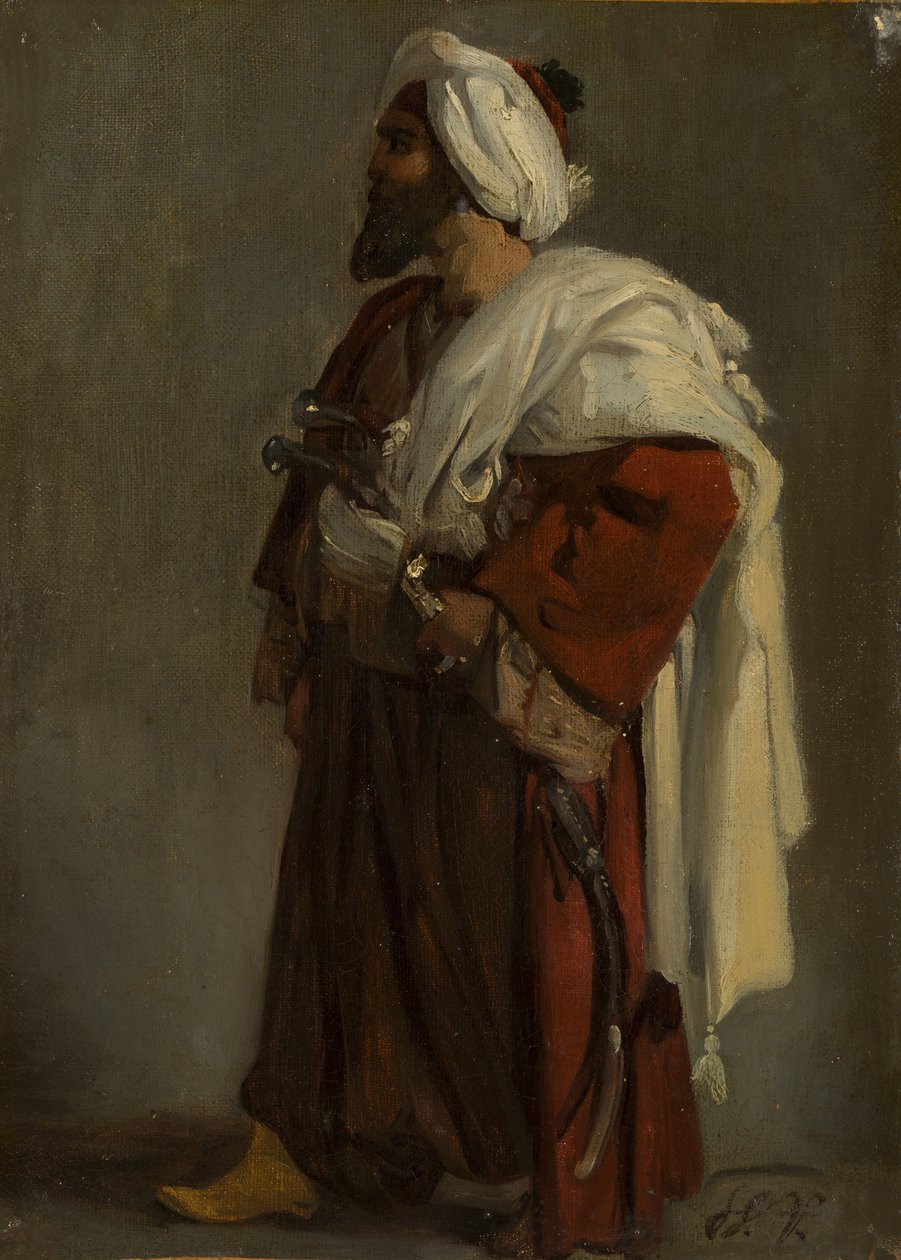 Arabisk kriger, ca. 1817-22. af Emile Jean Horace Vernet
