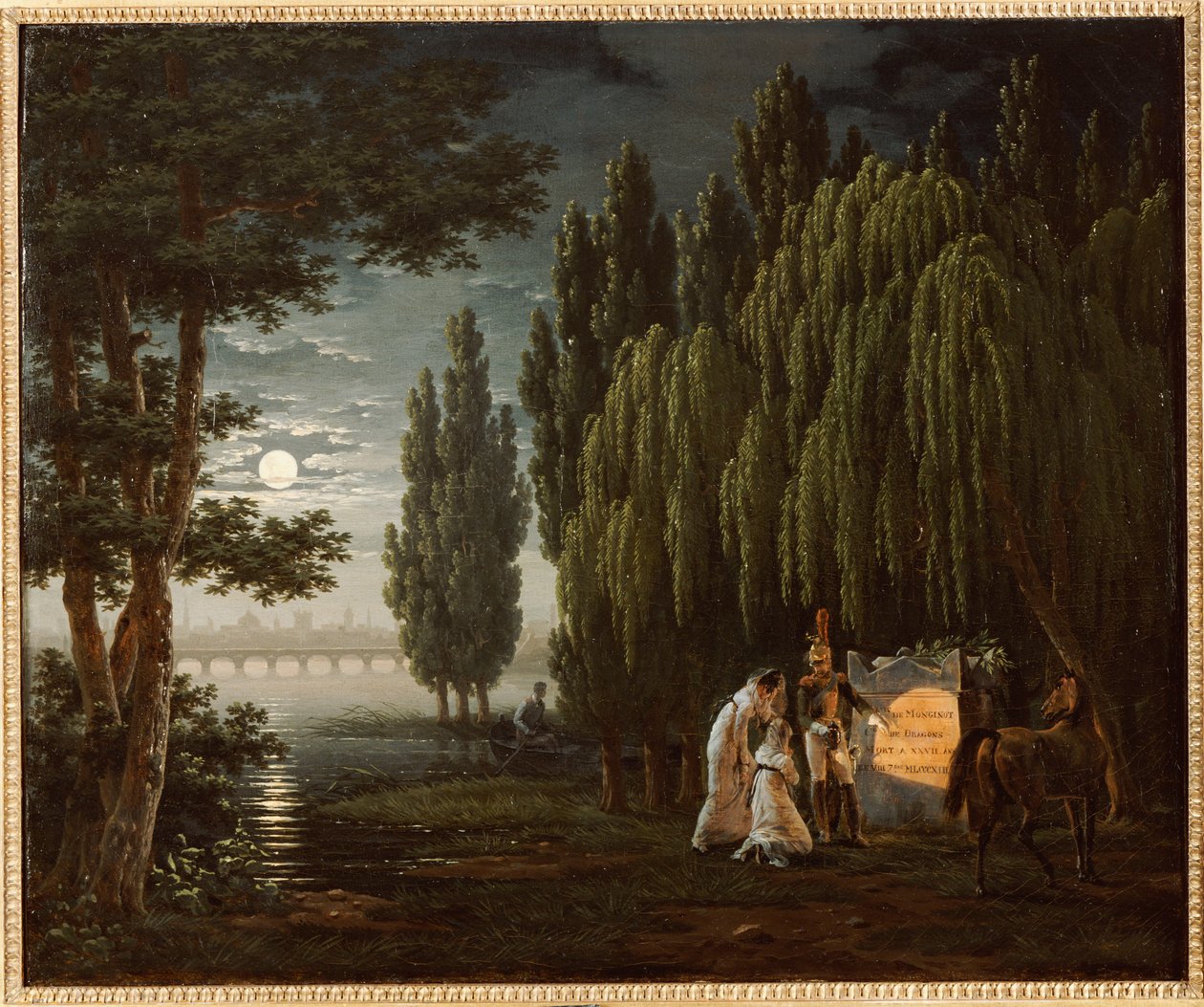 Ved oberst Monginots grav af Emile Jean Horace Vernet