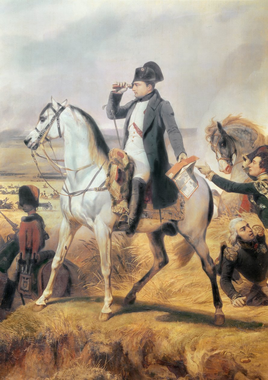 Detalje af Napoleon fra slaget ved Wagram, 6. juli 1809, 1836 af Emile Jean Horace Vernet