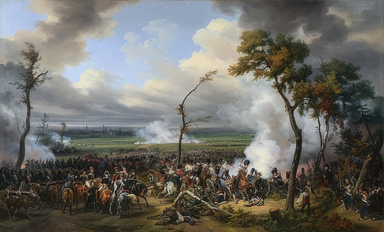 Slaget ved Hanau. 1824 af Emile Jean Horace Vernet