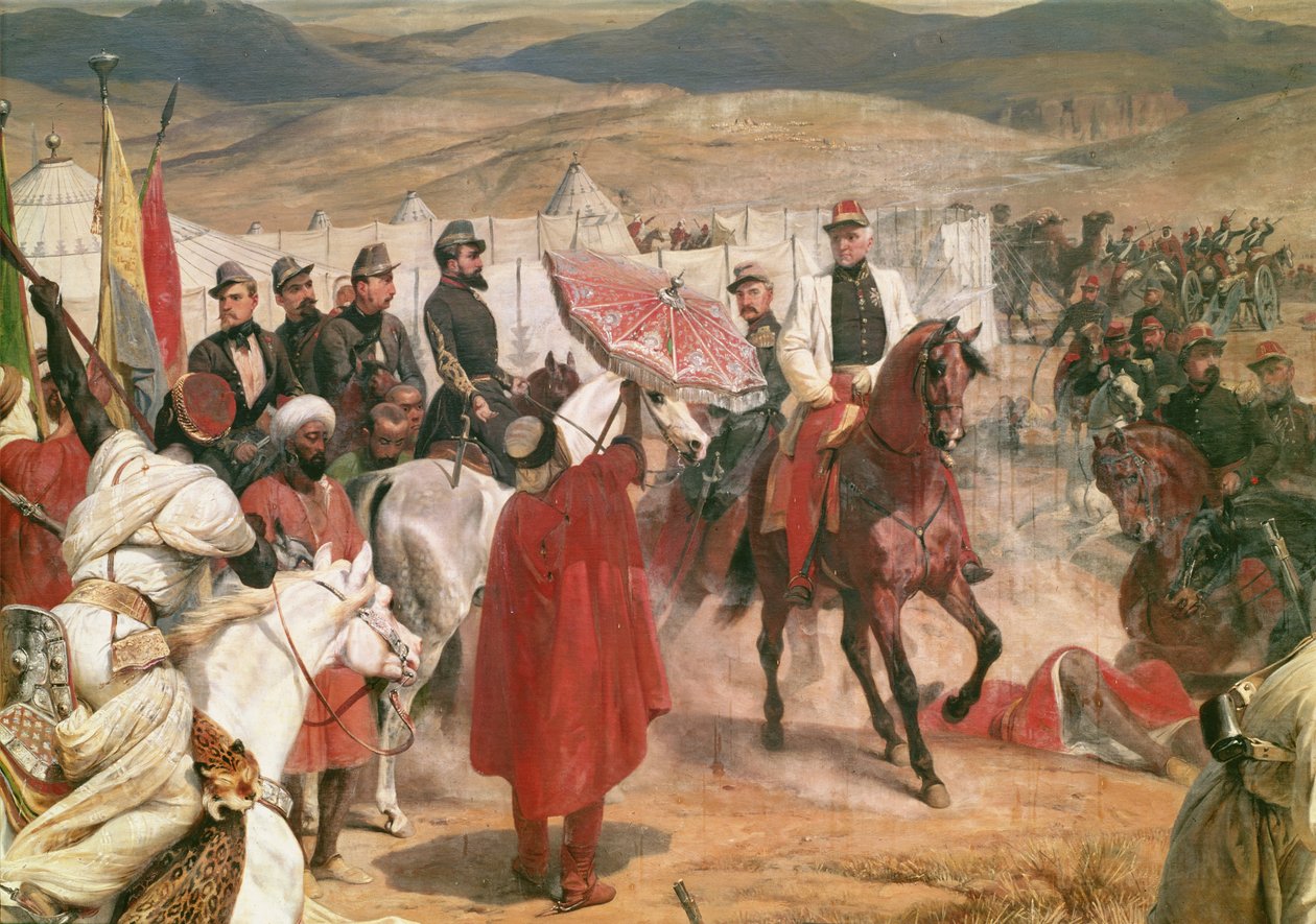 Marskal Thomas Bugeaud (1784-1849) og oberst Joseph Vantini (Yousouf) (1808-66) under erobringen af Algeriet, 1846 af Emile Jean Horace Vernet