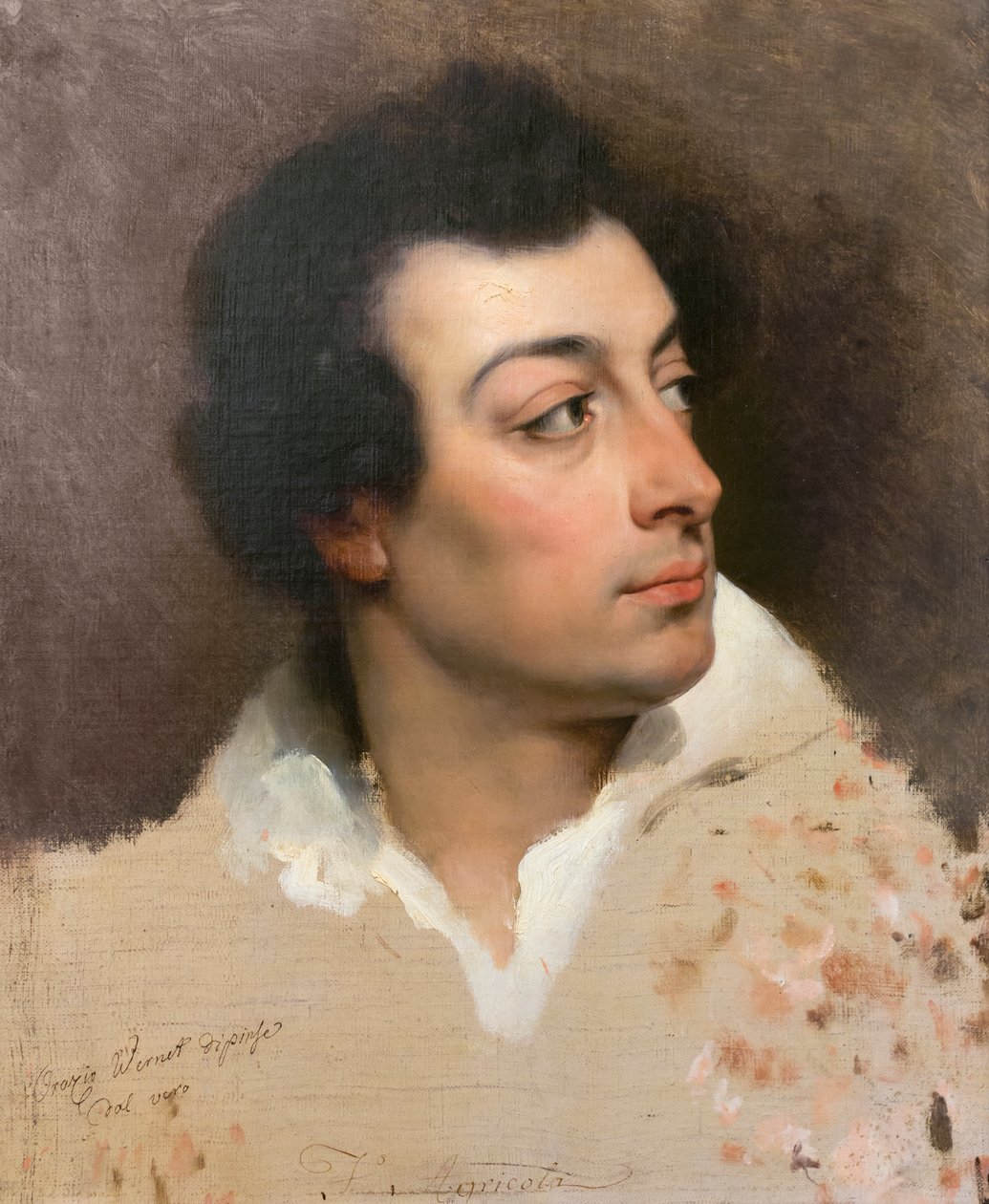 Portræt af Filippo Agricola, ca. 1820 (olie på lærred) af Emile Jean Horace Vernet