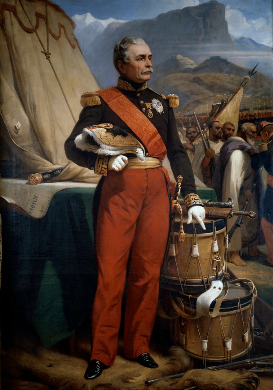 Portræt af marechal Jacques Louis Cesar Alexandre Randon (1795-1871) under Algerie-ekspeditionens kampagne i Kabilie i 1857. Maleri af Horace Vernet (1789-1863) af Emile Jean Horace Vernet