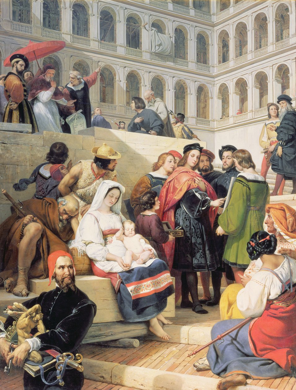 Raphael i Vatikanet, 1832 af Emile Jean Horace Vernet