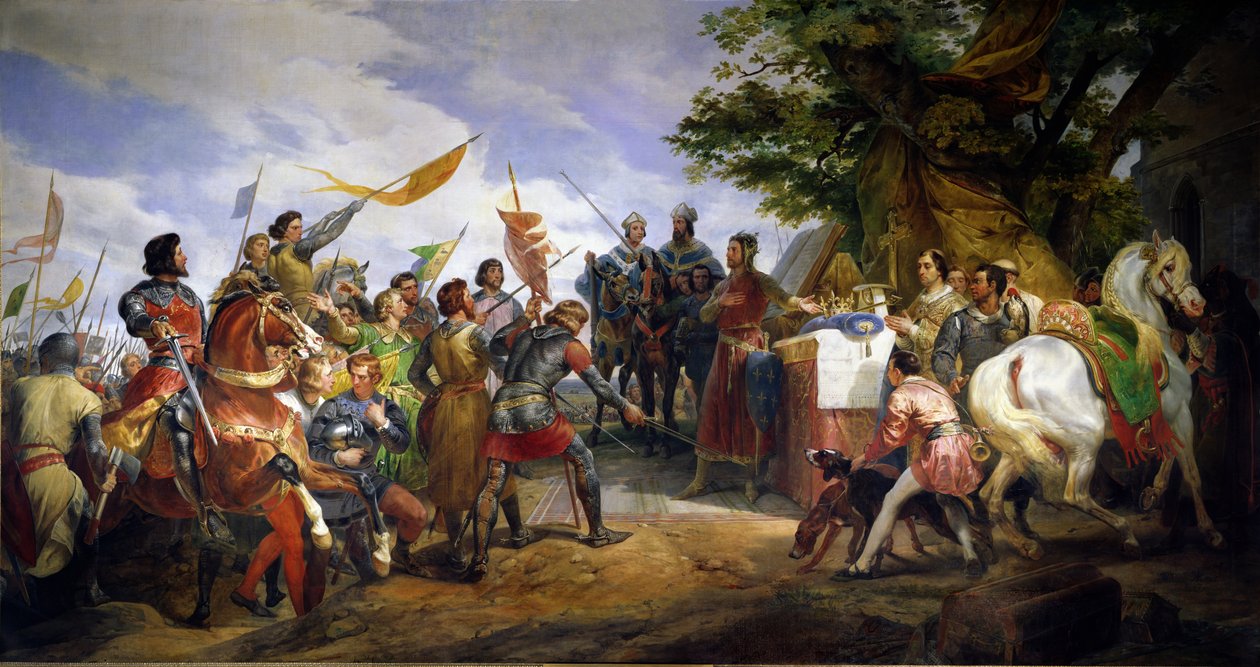 Slaget ved Bouvines, 27. juli 1214, 1827 af Emile Jean Horace Vernet
