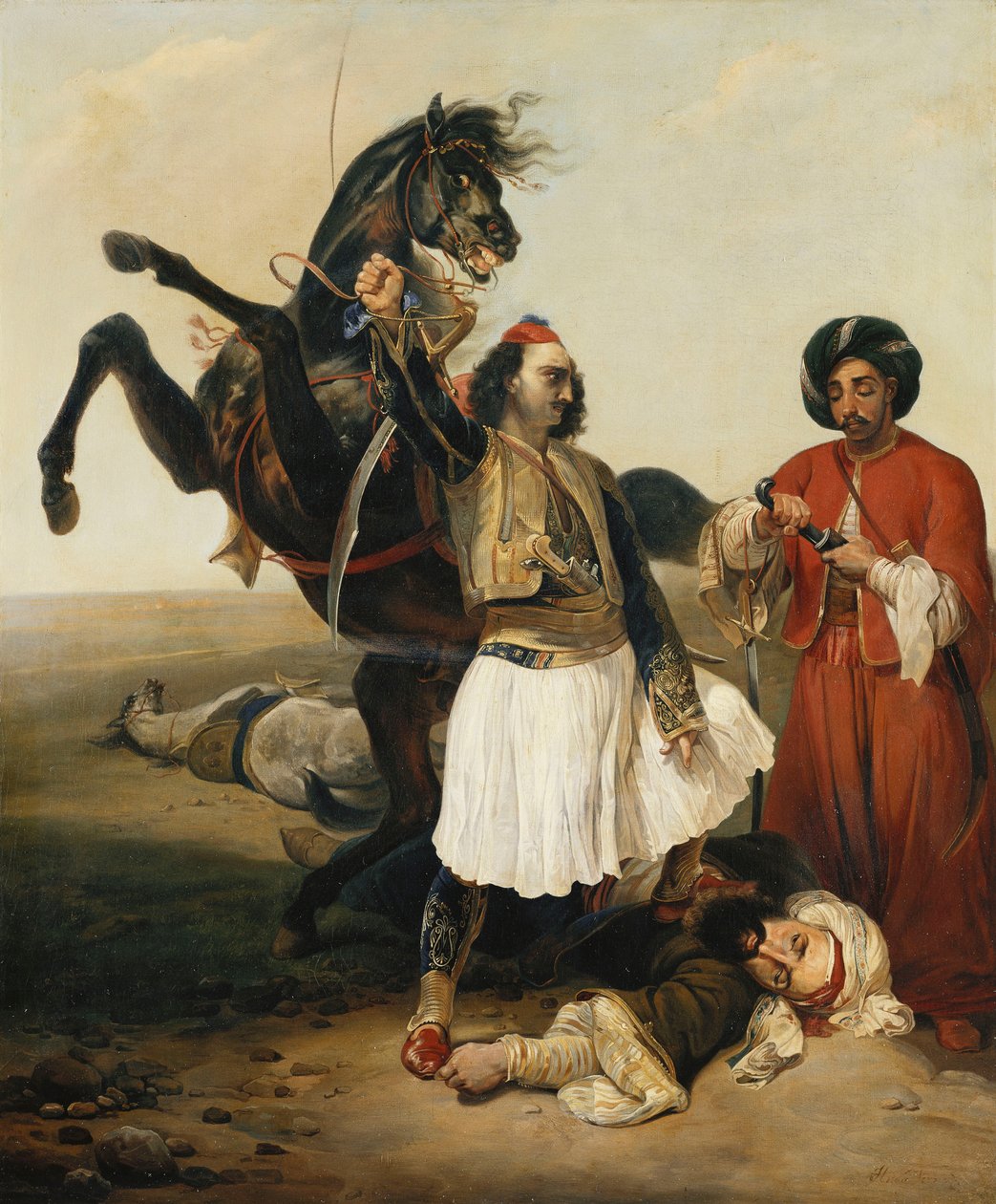 Giaouren, Erobreren af Hassan; Le Giaour, Vainqueur d"Hassan, af Emile Jean Horace Vernet
