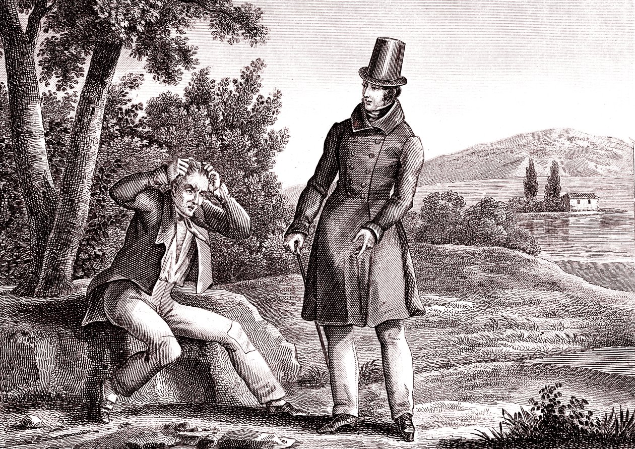 Gnærren mister sin skat, Fable af La Fontaine af Emile Joseph Alexandre Gouget