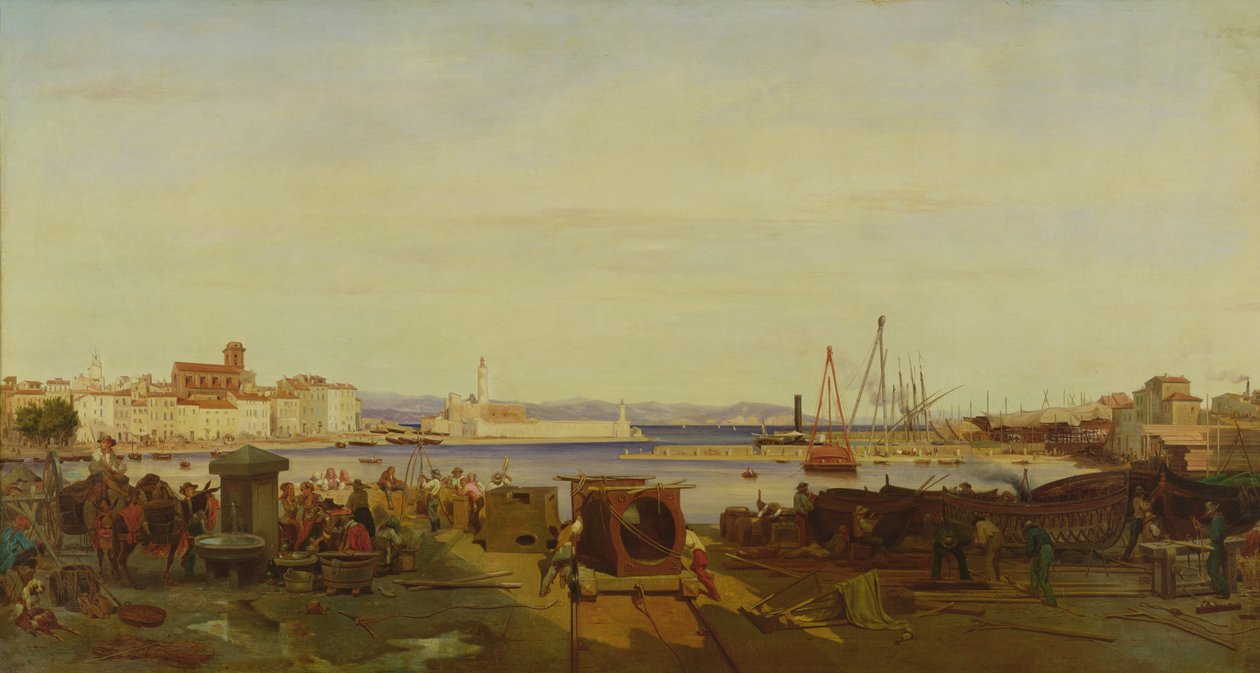 Havnen i La Ciotat af Emile Loubon