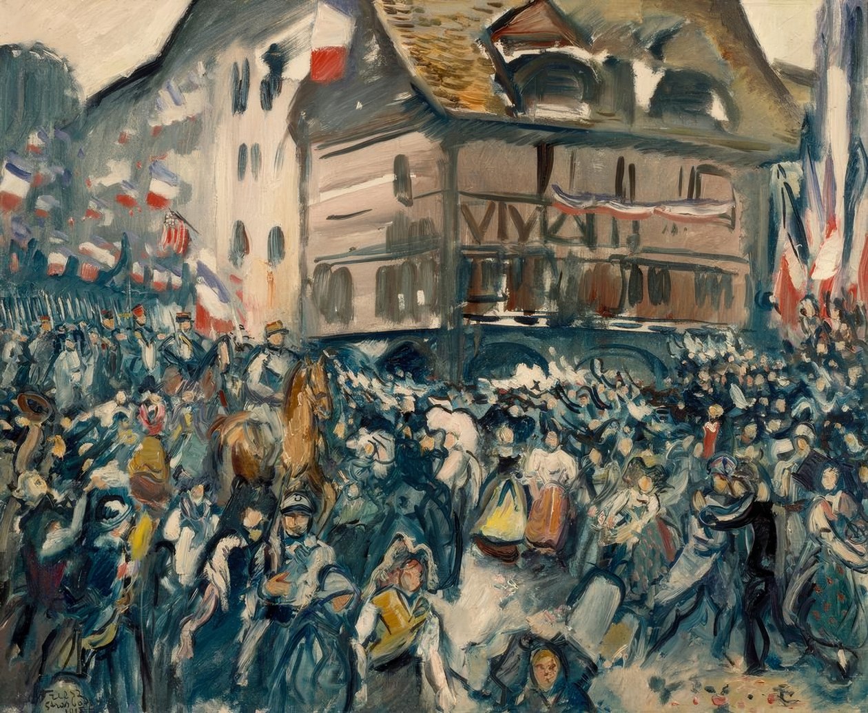 Franskmændenes indtog i Strasbourg, 27. november 1918 af Emile Othon Friesz