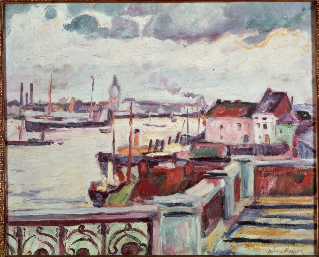 Havnen i Antwerpen af Emile Othon Friesz