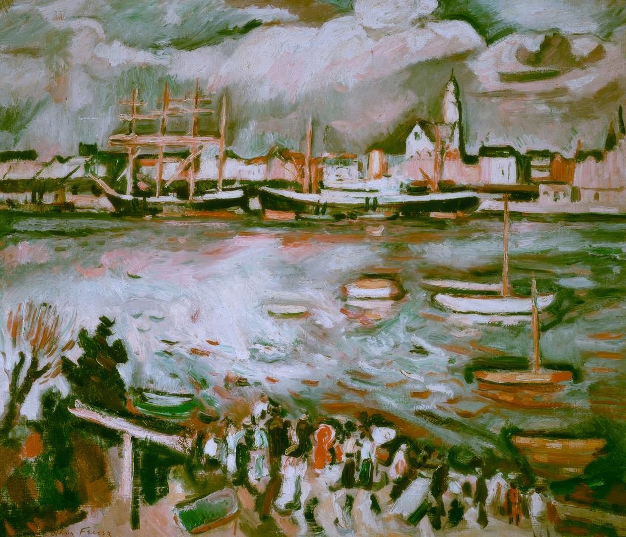 Antwerpens havn af Emile Othon Friesz