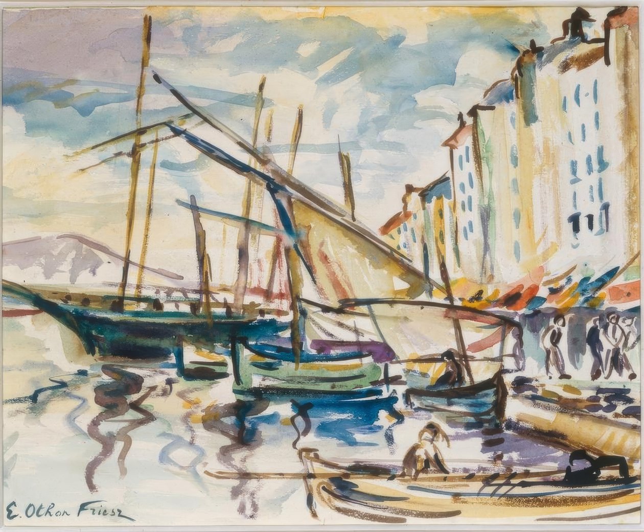 Toulon Havn af Emile Othon Friesz
