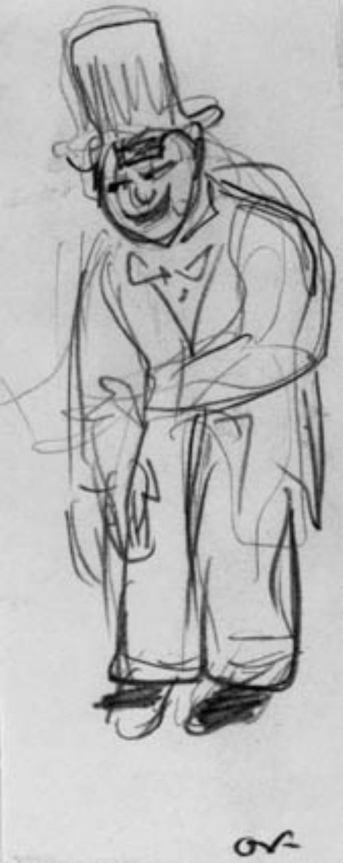 Stående klovn med høj hat. af Emile Othon Friesz