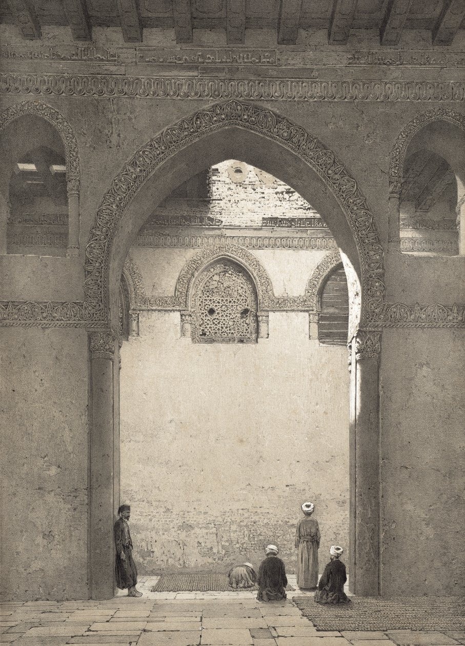 Moskeen DAhmed-Ibn-Toulon, indgraveret af Philippe Benoist (1813-1905) 1877 af Emile Prisse dAvennes
