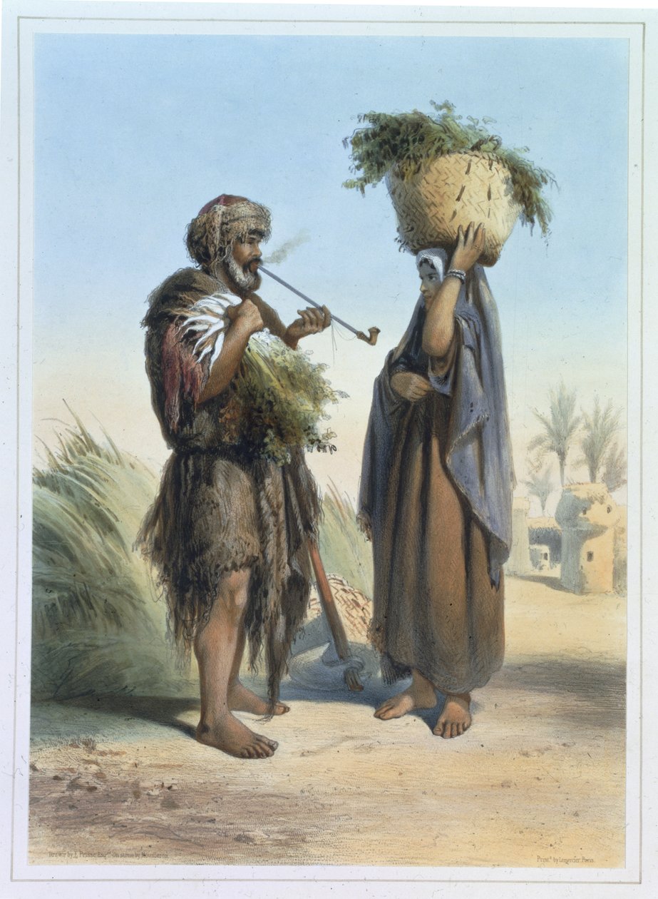 Fellah Man and Woman, illustration fra 