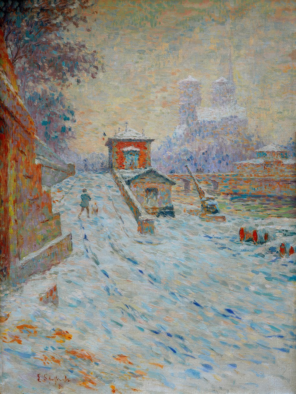 Notre-Dame de Paris (Vor Frue ved sneen eller Notre-Dam af Emile Schuffenecker