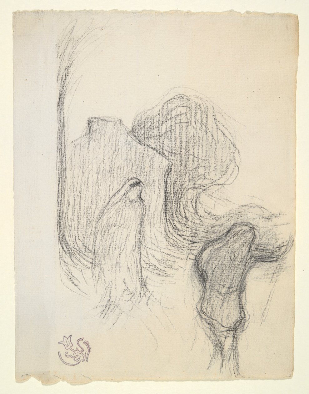 Studie til Mystic Landscape på Meudon af Emile Schuffenecker
