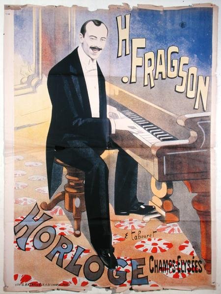 Plakat, der reklamerer for Harry Fragson (1869-1913) i koncert på l