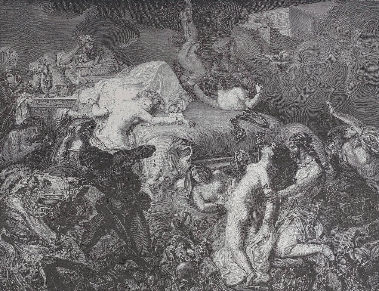 Sardanapalus, fra Le Monde Illustré, 16. maj 1874. af Emile Thomas