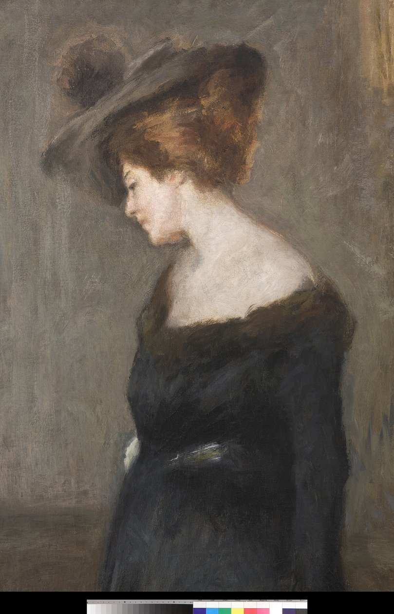 Portræt af en dame, 1903 (detalje af 3496727) af Emilio Gola