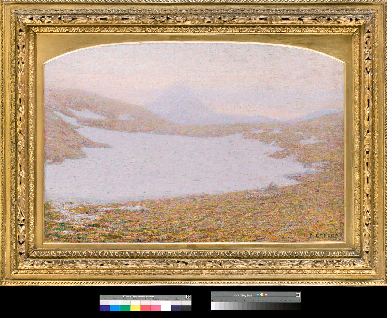Forår i høje bjerge (Bjerge ved forår) Maleri af Emilio Longoni (1859-1932) 1912 Privat samling af Emilio Longoni