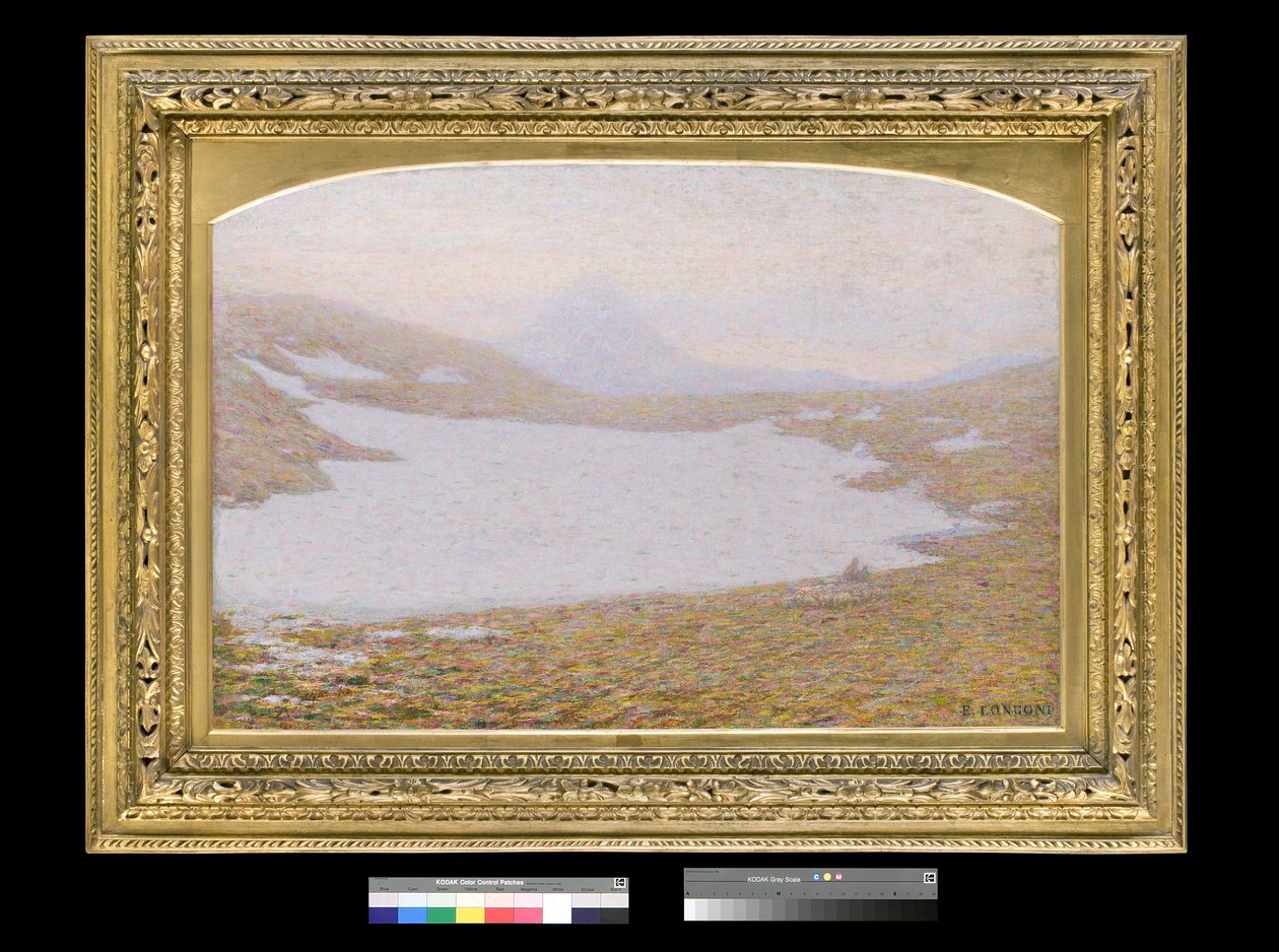 Forår i bjergene, 1912 (med ramme) af Emilio Longoni