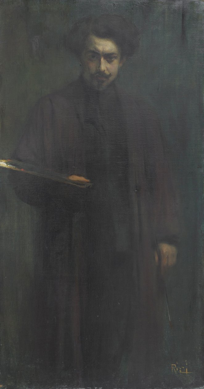 Selvportræt, Emilio Rizzi (olie på lærred) af Emilio Rizzi