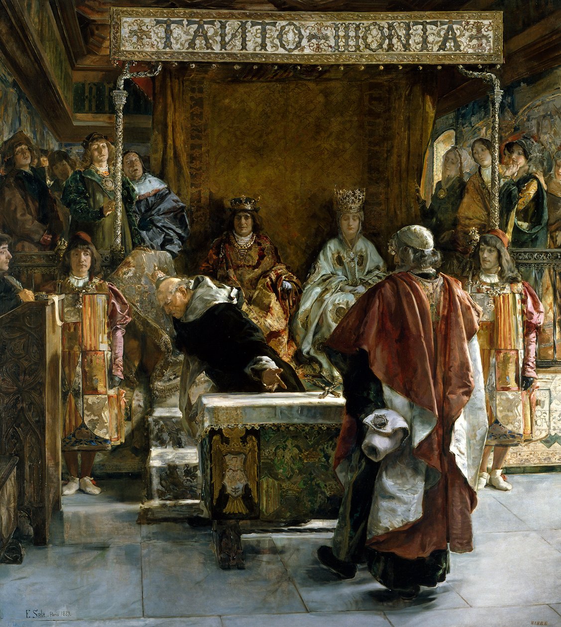 Uddrivelsen af jøderne fra Spanien (i år 1492), 1889 af Emilio Sala Francés