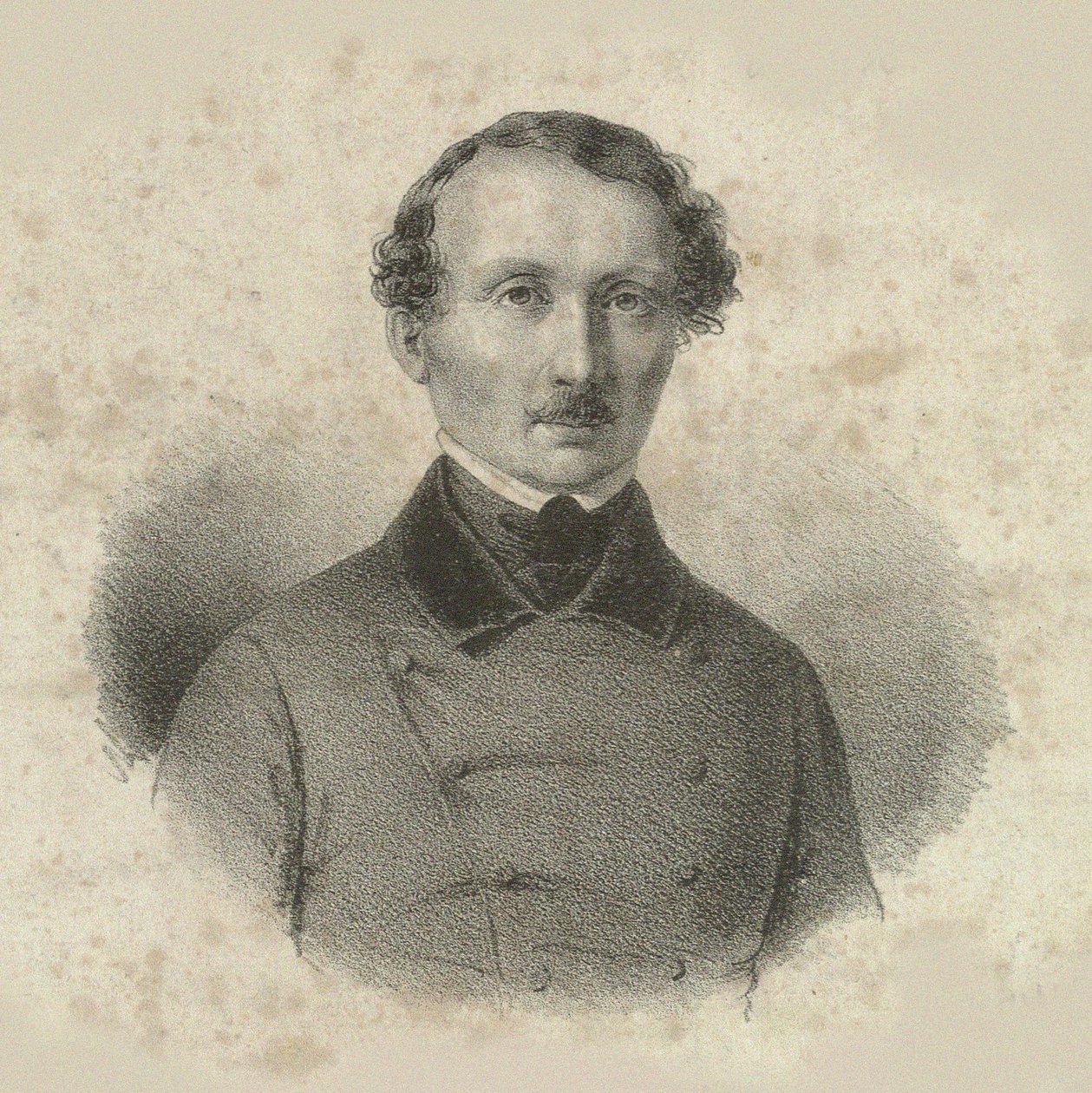 Portræt af komponisten Hans Christian Lumbye 1810-1874, 1846. af Emilius Ditlev Baerentzen