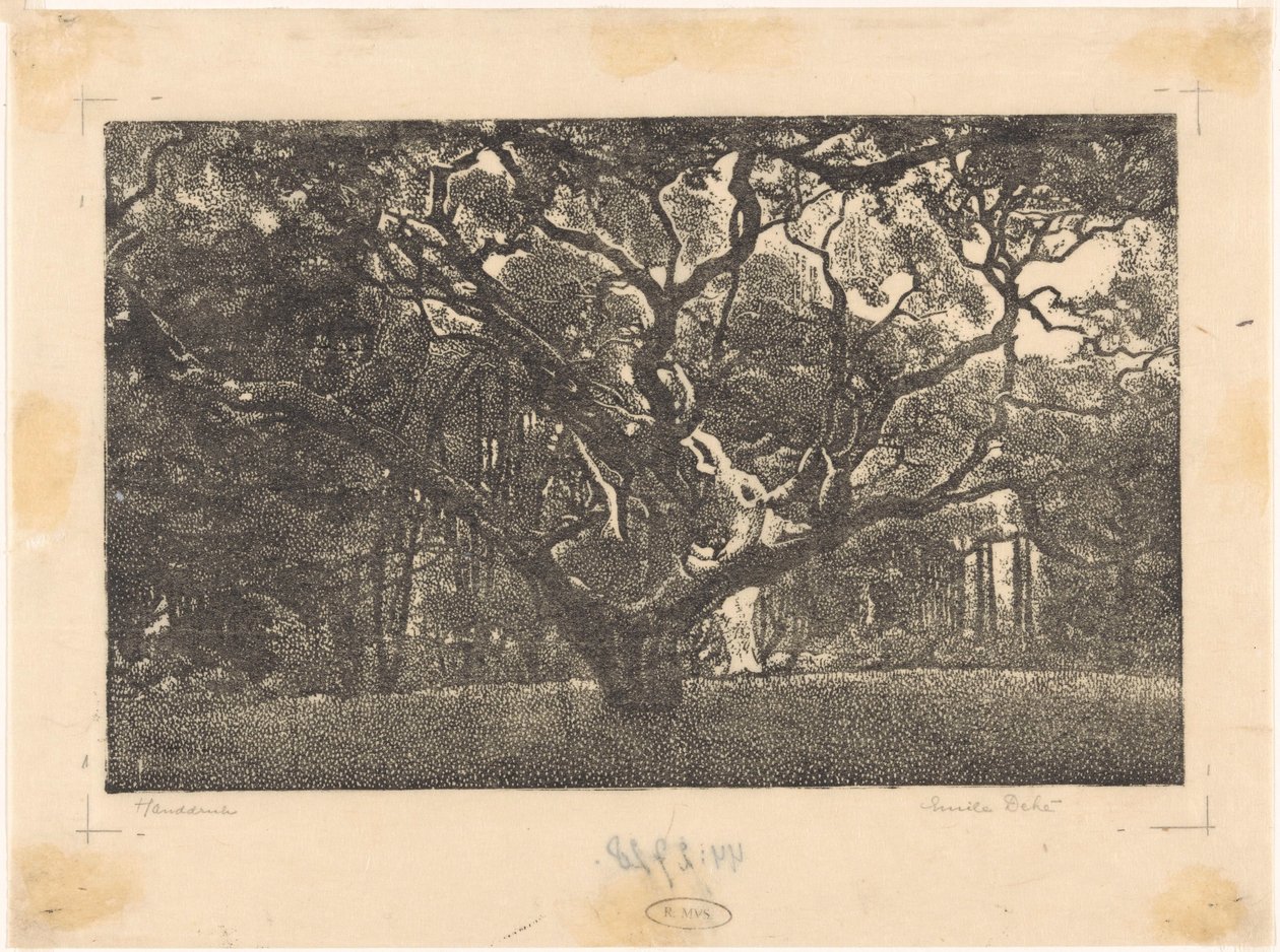 Bos i Bergen af Emilius Wilhelmus Dehé (signed by artist)