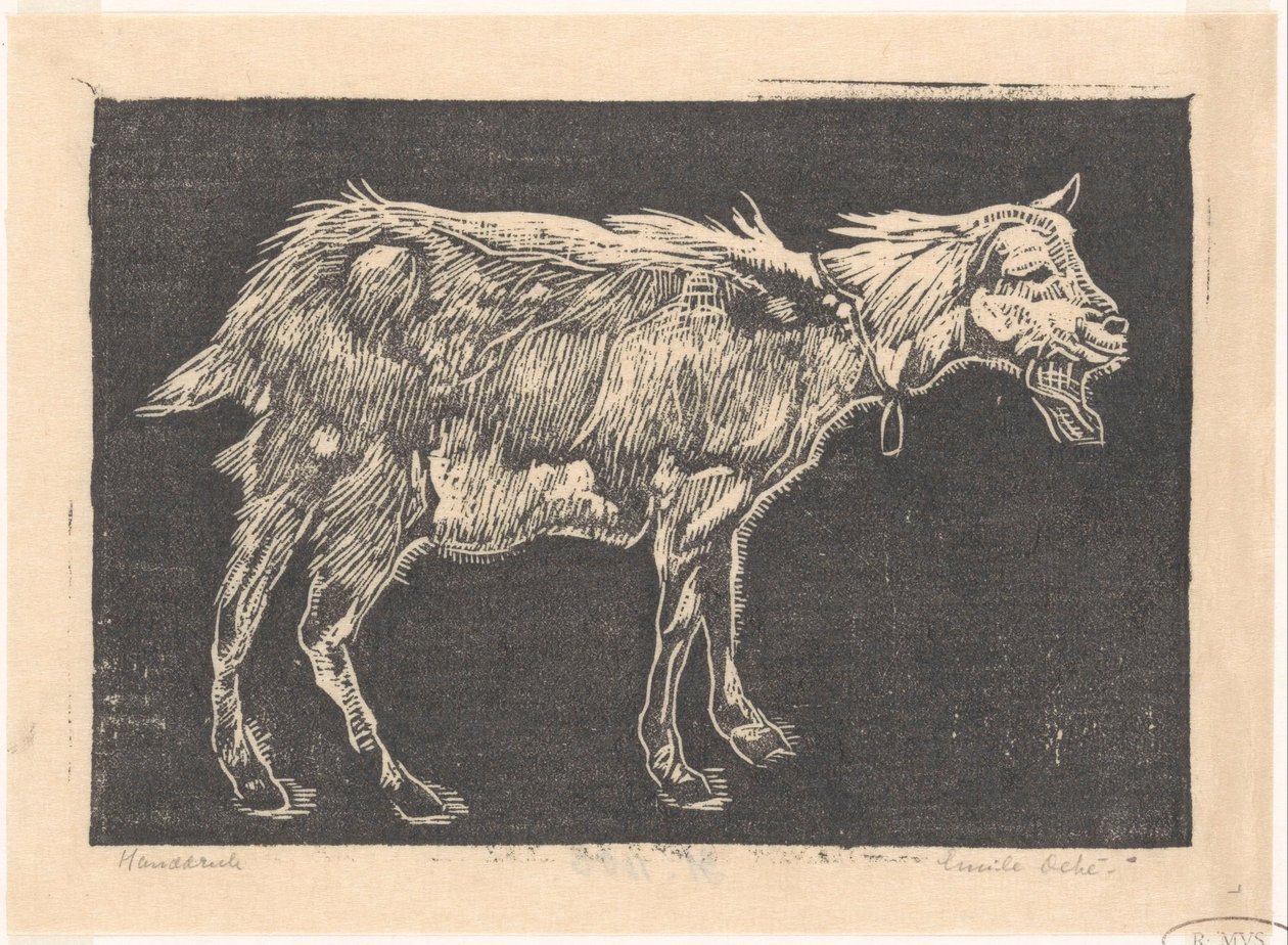 Ged af Emilius Wilhelmus Dehé (signed by artist)