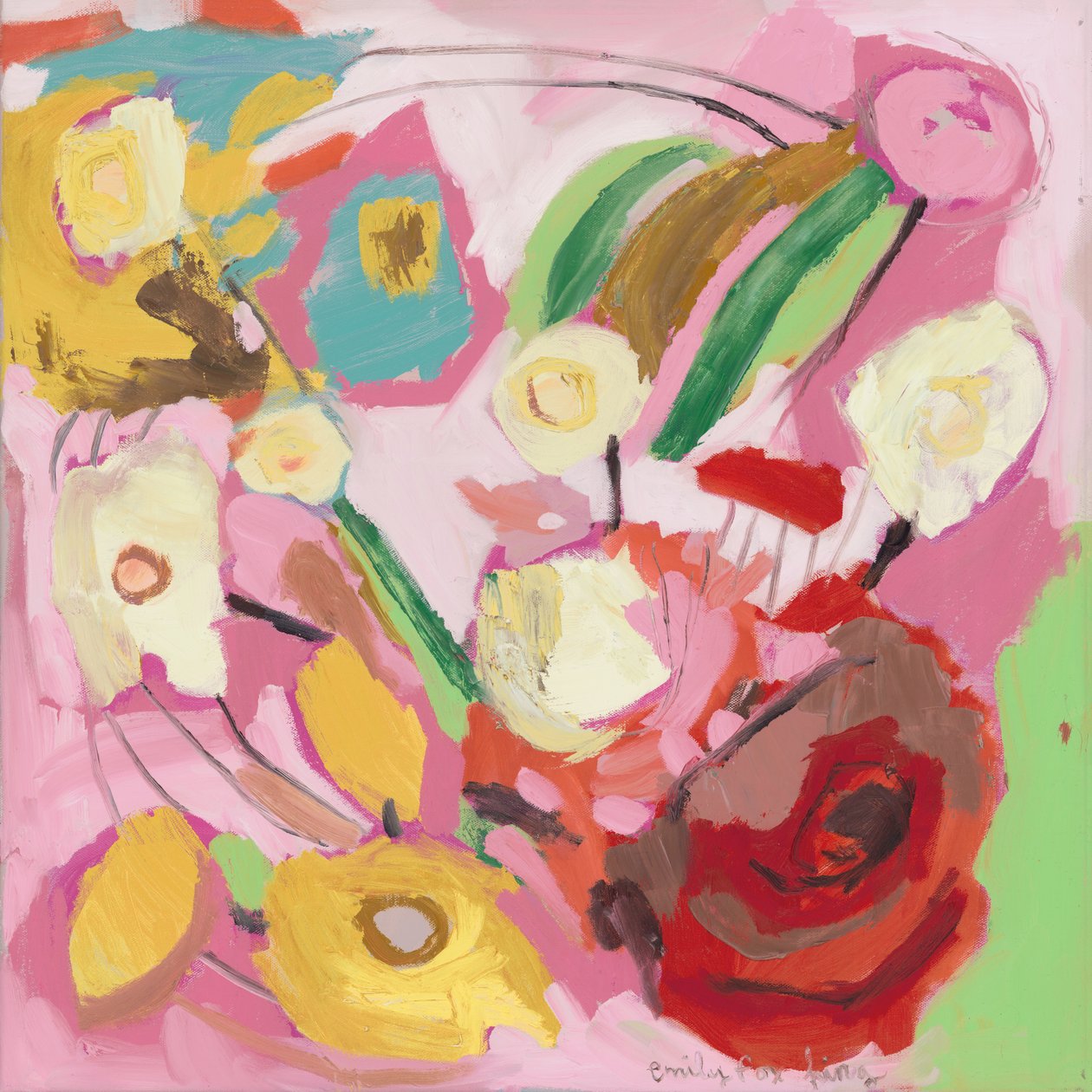 EFK0048, 2018 (olie på lærred) af Emily Fox King