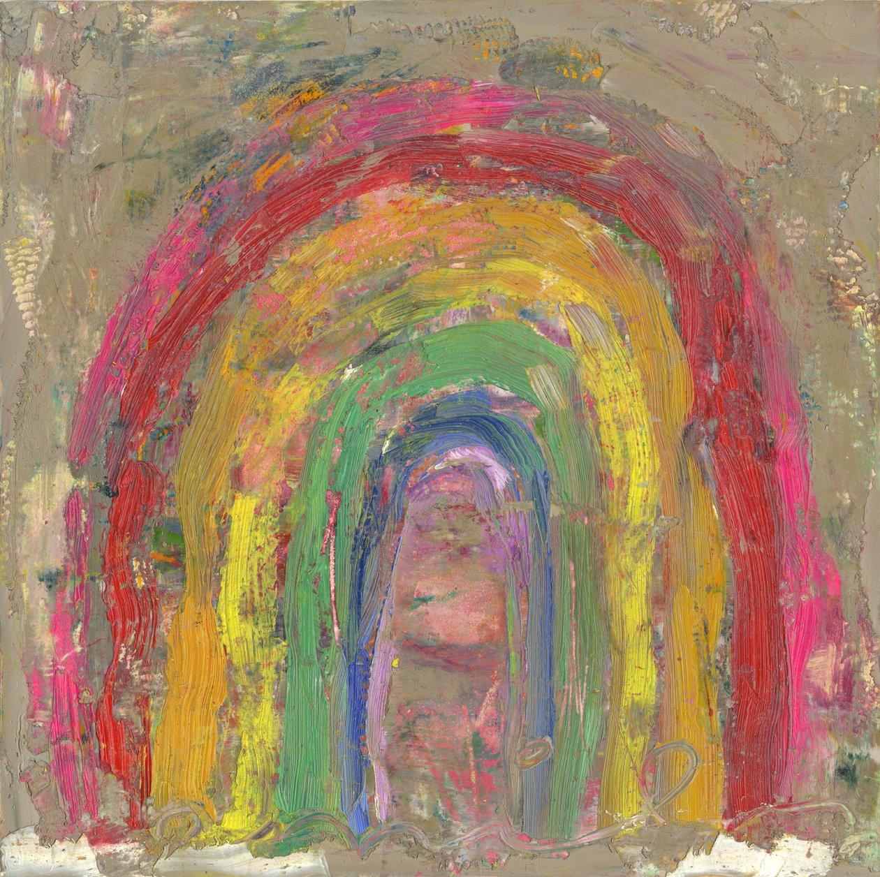 Rainbow, 2021 (olie på lærred) af Emily Fox King