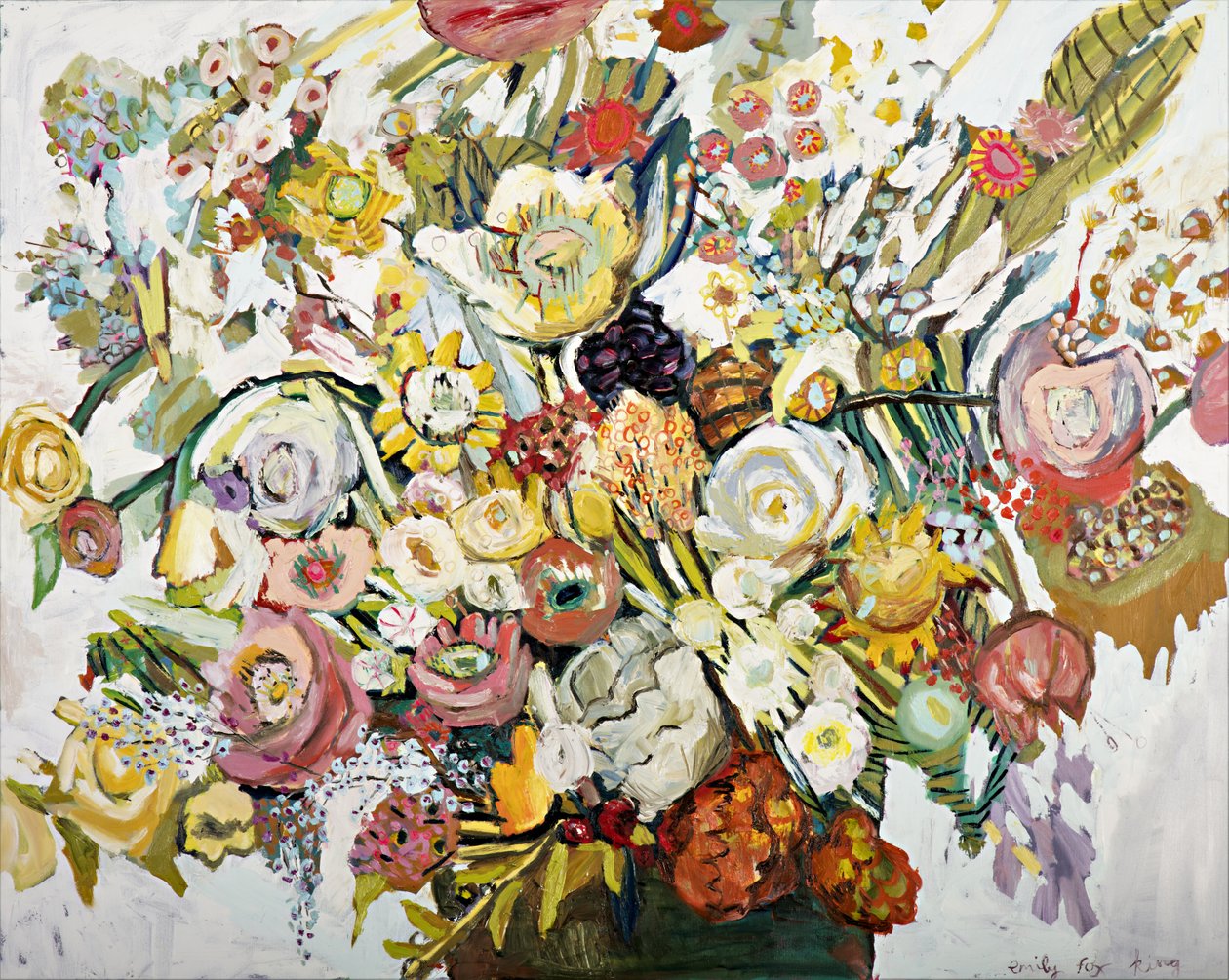 SMALL Parmelie, 2018 (olie på lærred) af Emily Fox King