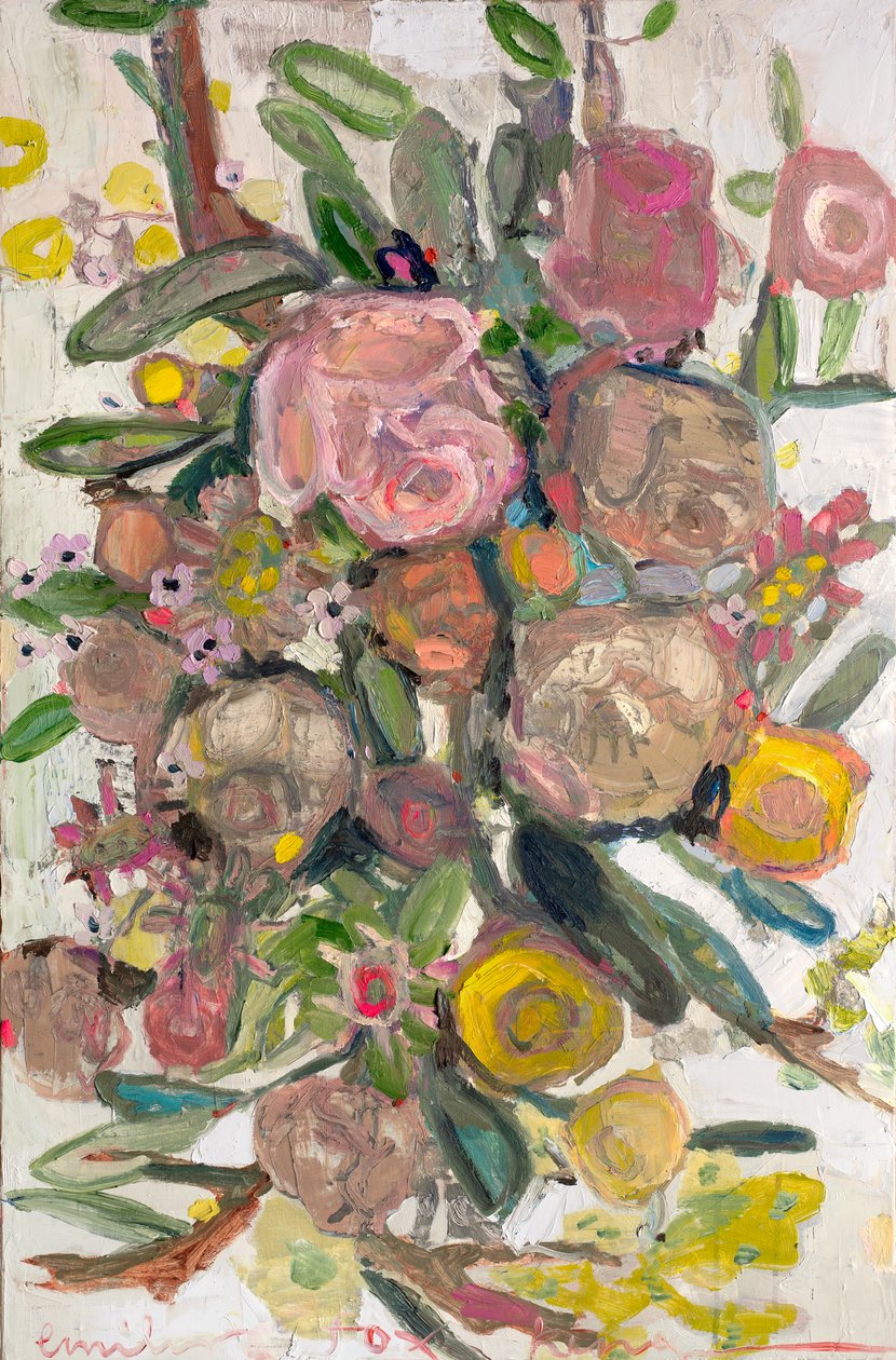Sticks and Stones, 2021 (olie på lærred) af Emily Fox King