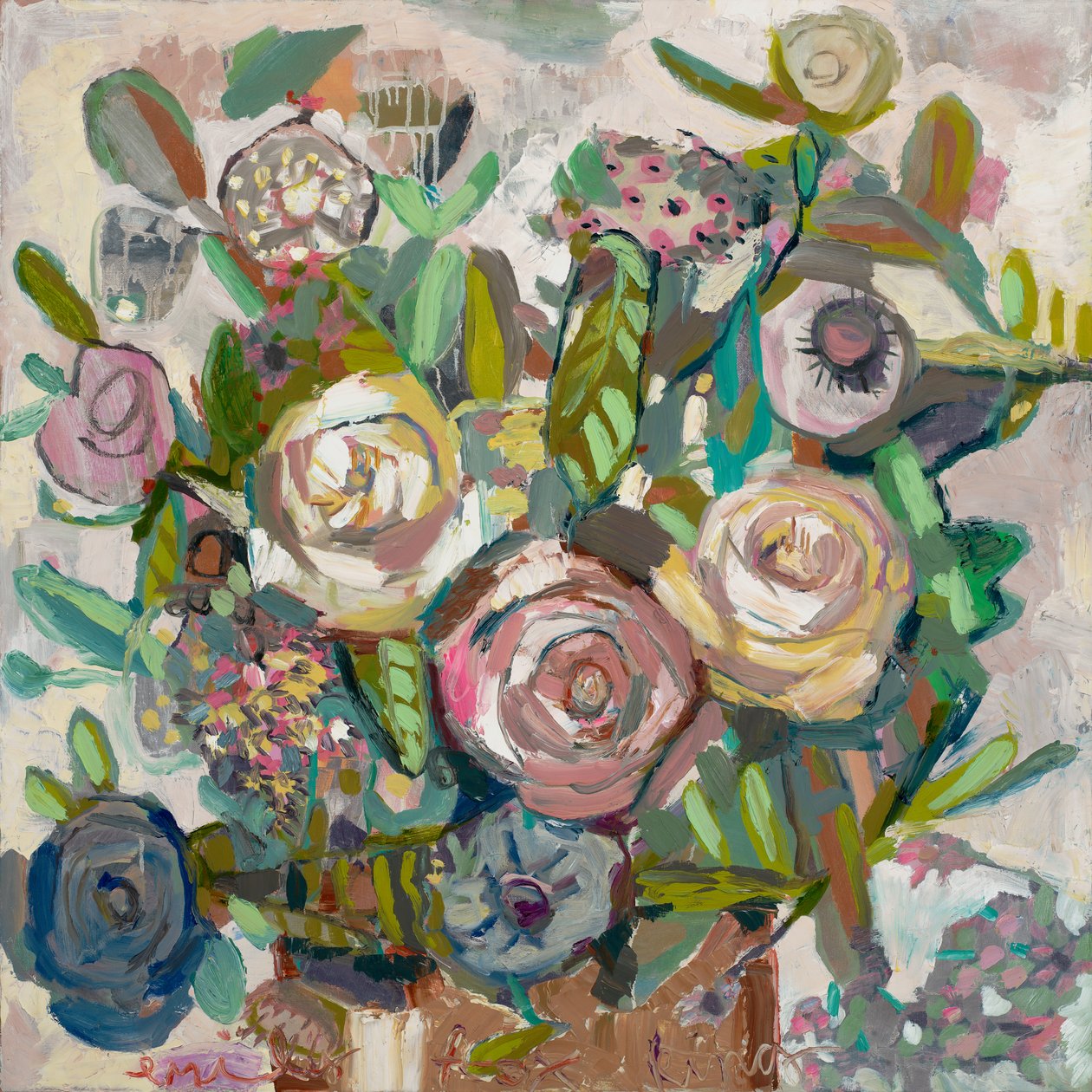 Wild and Reaching, 2020 (olie på lærred) af Emily Fox King