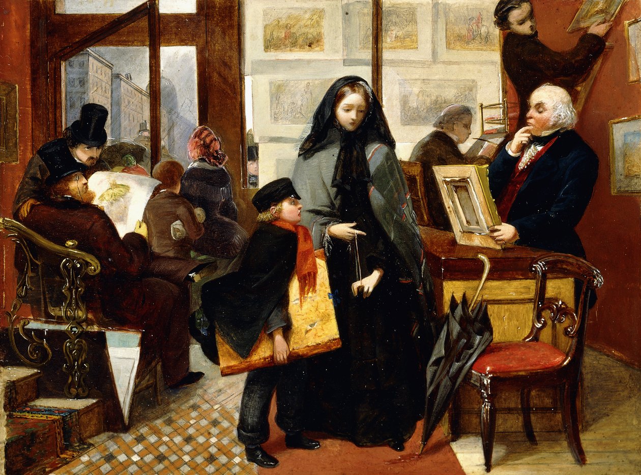 En skitse til "Navnløs og Venneløs", ca. 1857 af Emily Mary Osborn