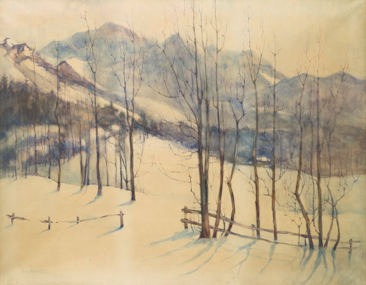 I Berner Oberland (akvarel) af Emily Murray Paterson
