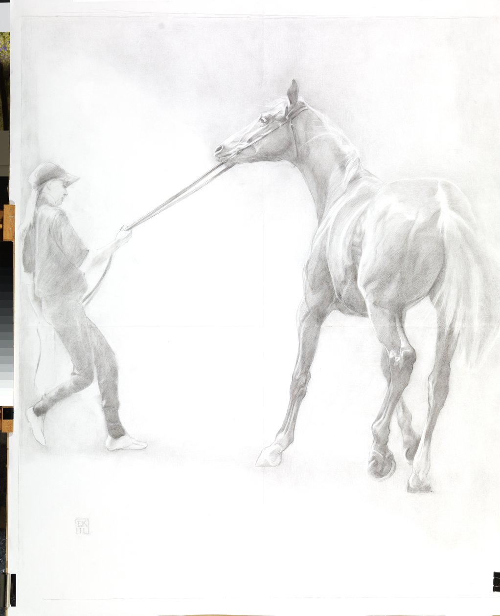 Resisting, 2011 (grafit på papir) af Emma Kennaway