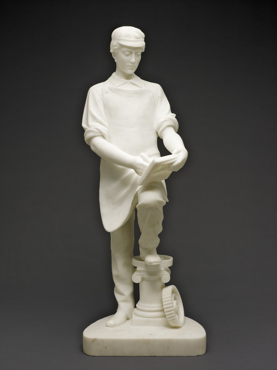 Maskinmesterlærling, ca. 1859 (marmor) af Emma Stebbins