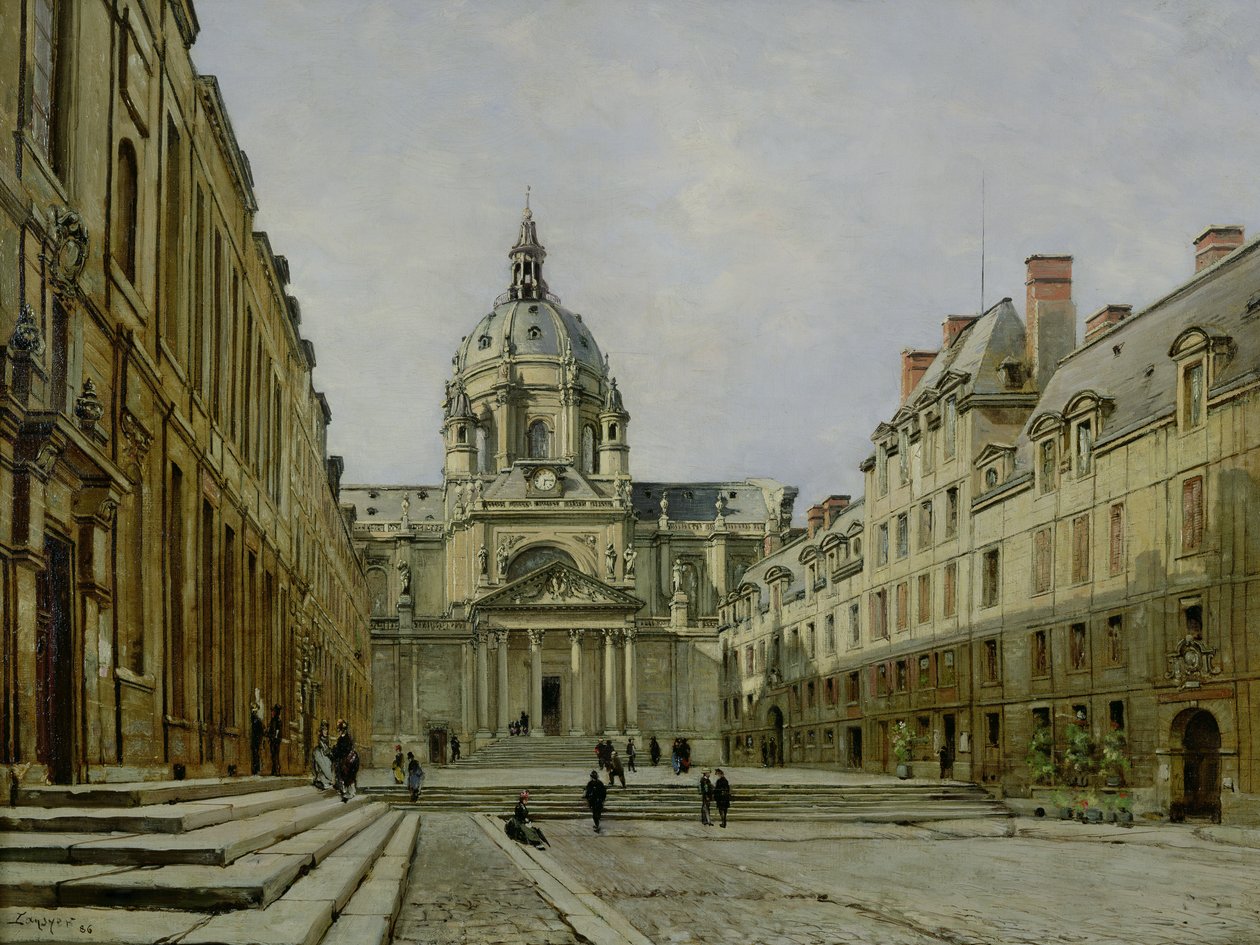 Gården til den gamle Sorbonne, 1886 af Emmanuel Lansyer