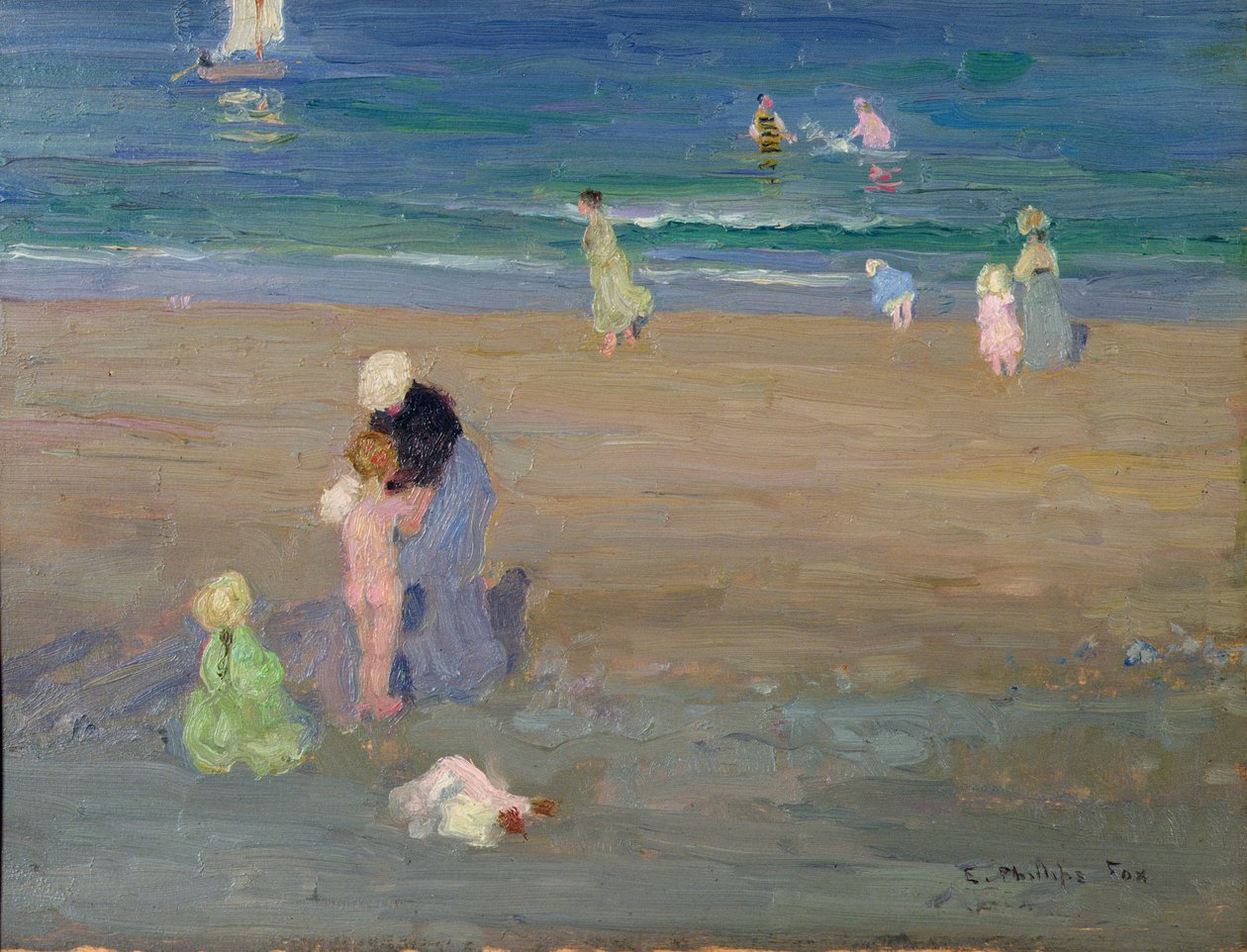 Stranden, Trouville af Emmanuel Phillips Fox