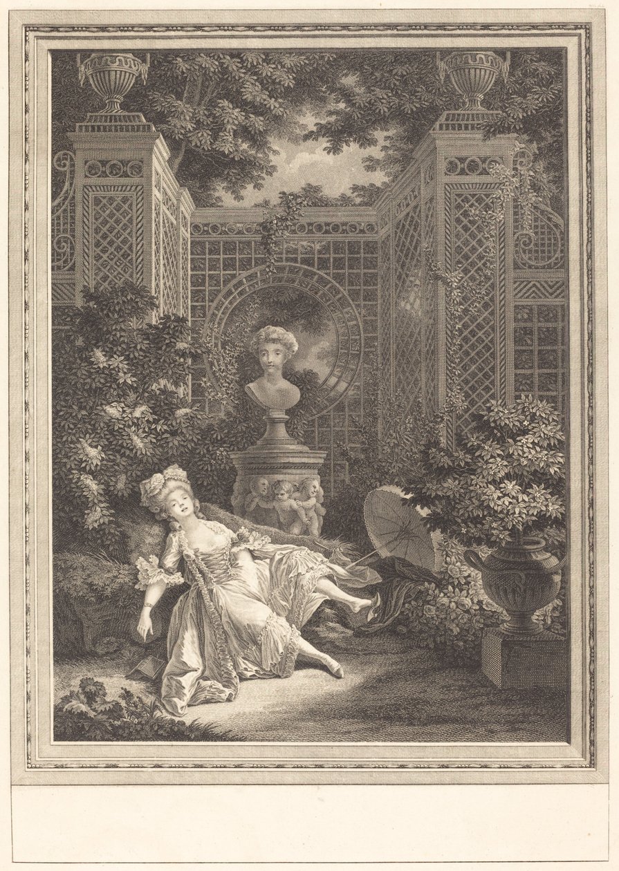 Middag af Emmanuel Jean Nepomucène de Ghendt after Pierre Antoine Baudouin