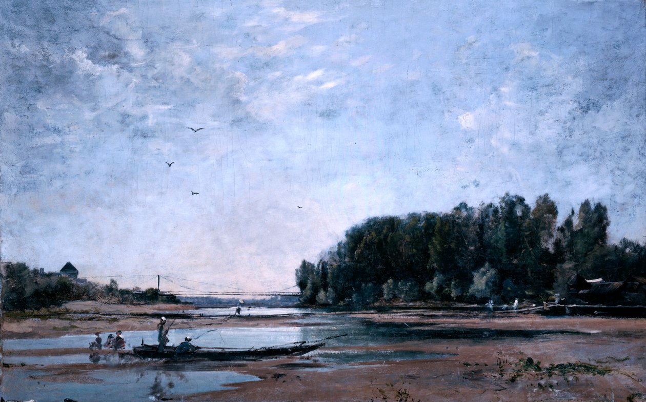 Fiskerbåde på Loire, 1865 af Emmanuel Lansyer
